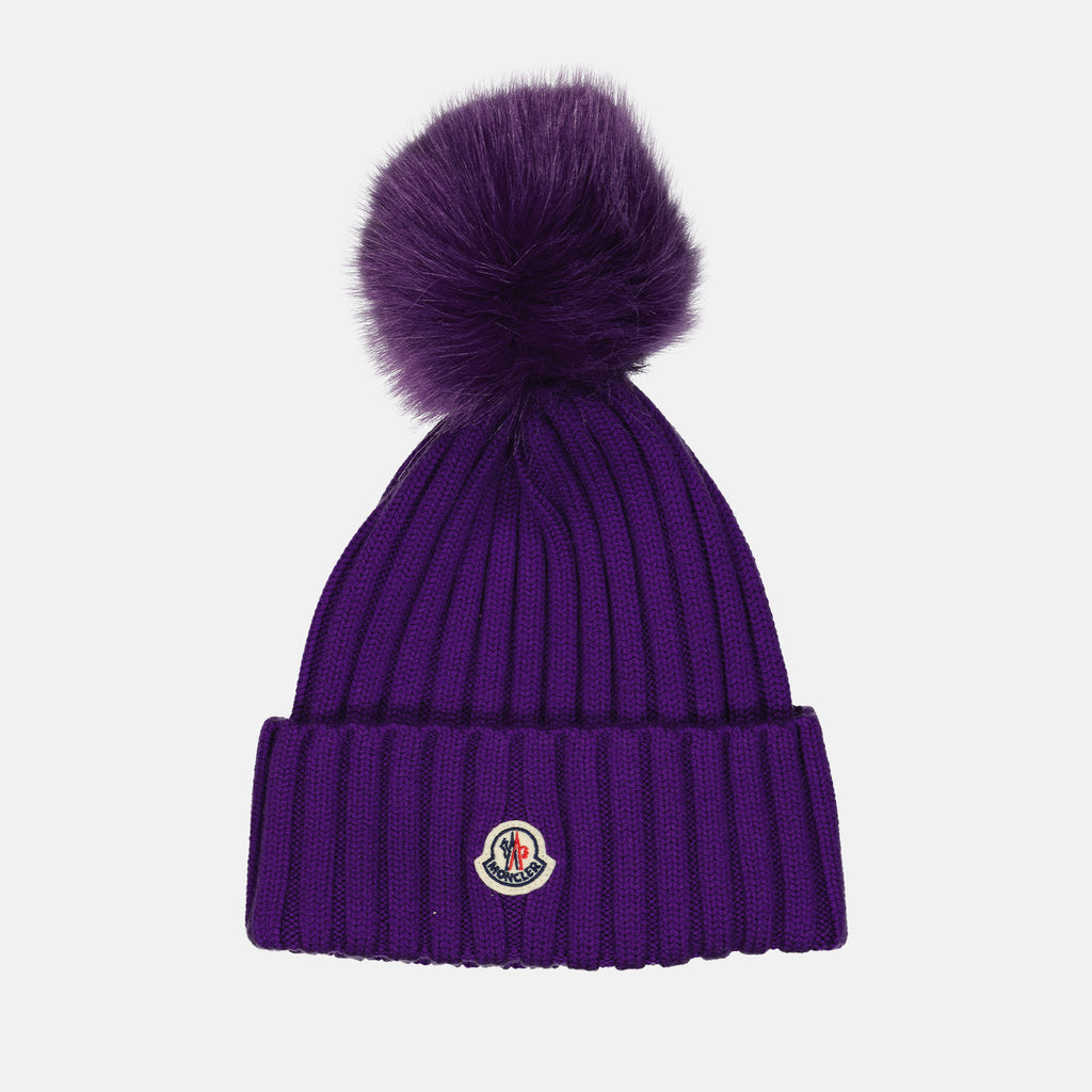 모자, 캡 및 비니 Bonnet à pompon Moncler 보라 Femme