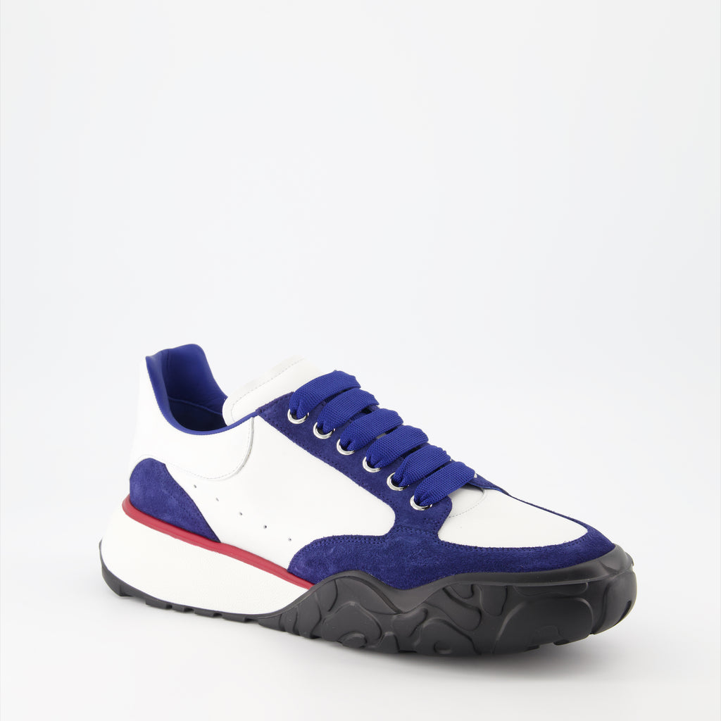 Baskets Basket Court Trainer Alexander McQueen Bleu Homme