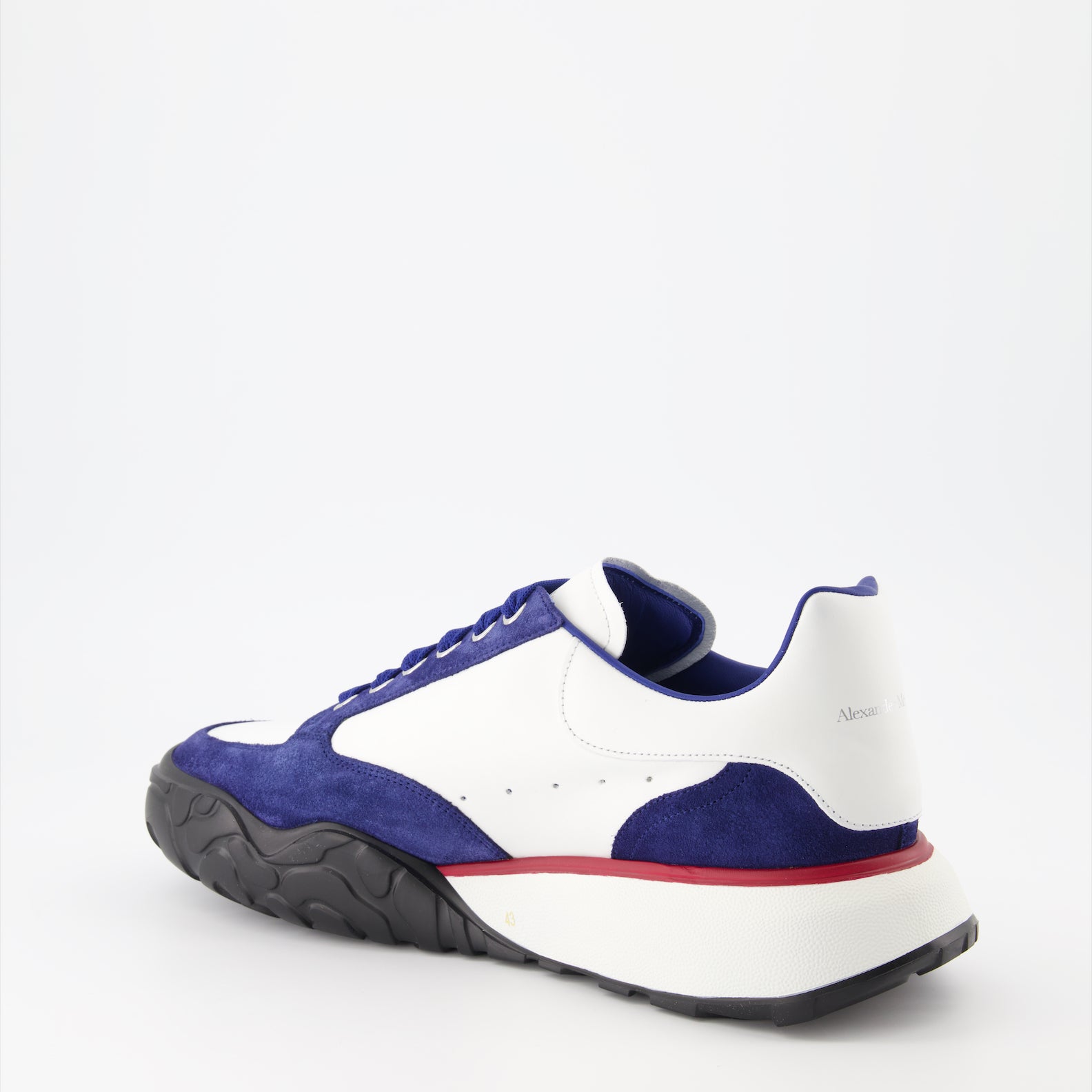 Sneaker Basket Court Trainer Alexander McQueen Azul Homme