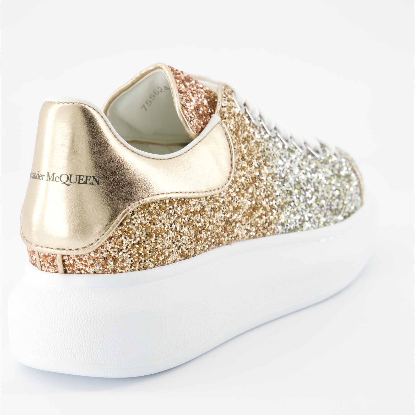 Sneaker Baskets oversize Alexander McQueen Oro Femme
