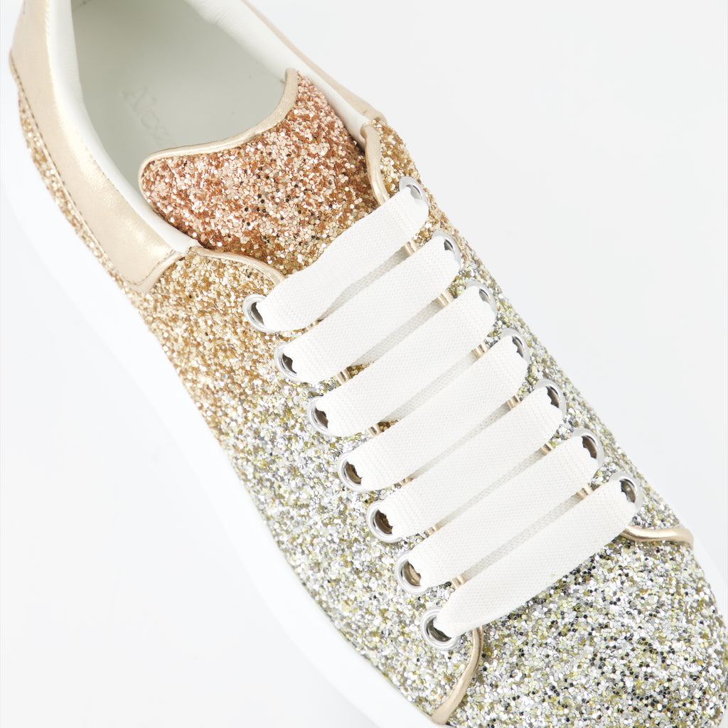 Sneaker Baskets oversize Alexander McQueen Oro Femme