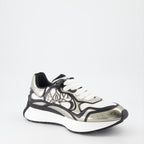 Sneaker Baskets Sprint Runner Alexander McQueen Plata Homme