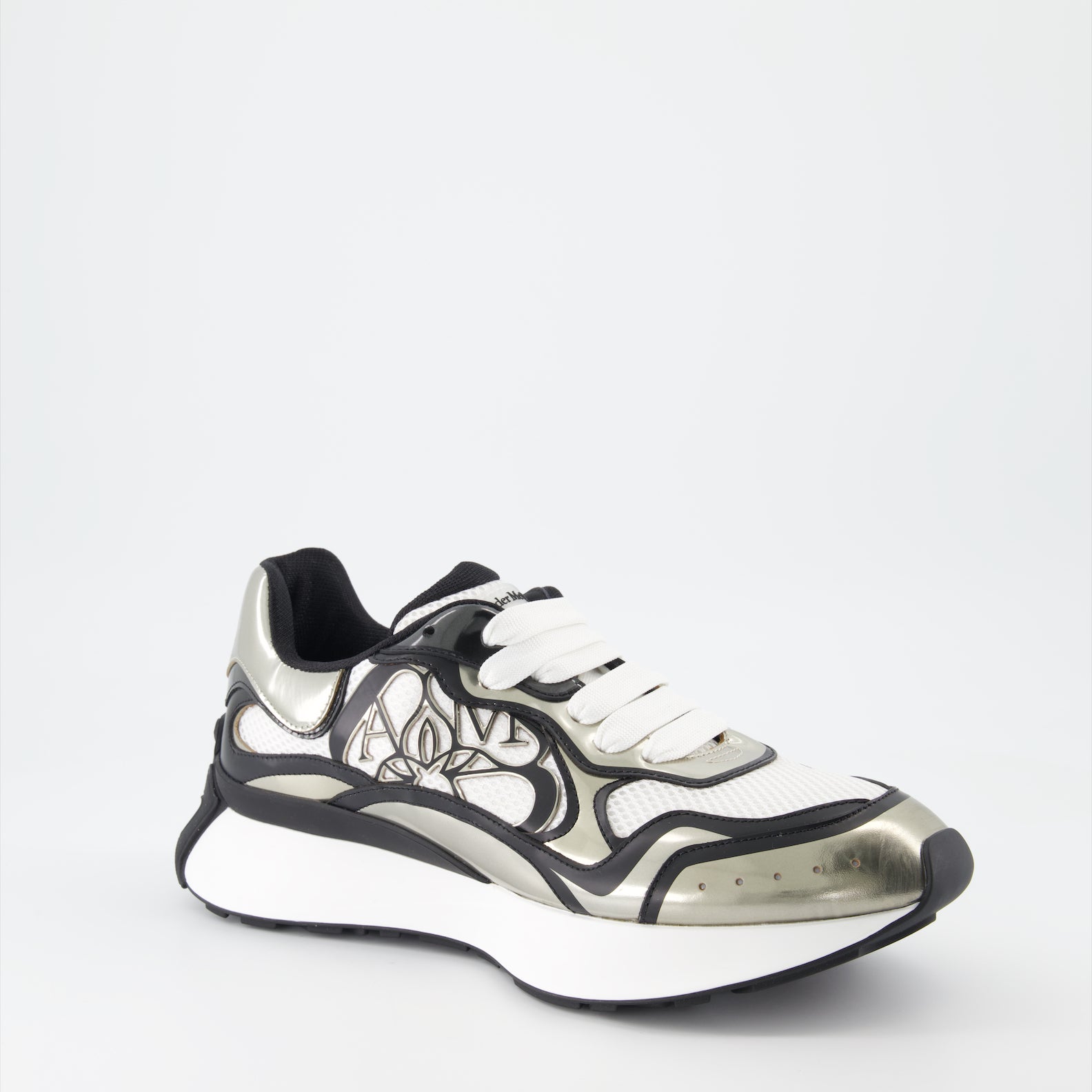 Sneaker Baskets Sprint Runner Alexander McQueen Plata Homme