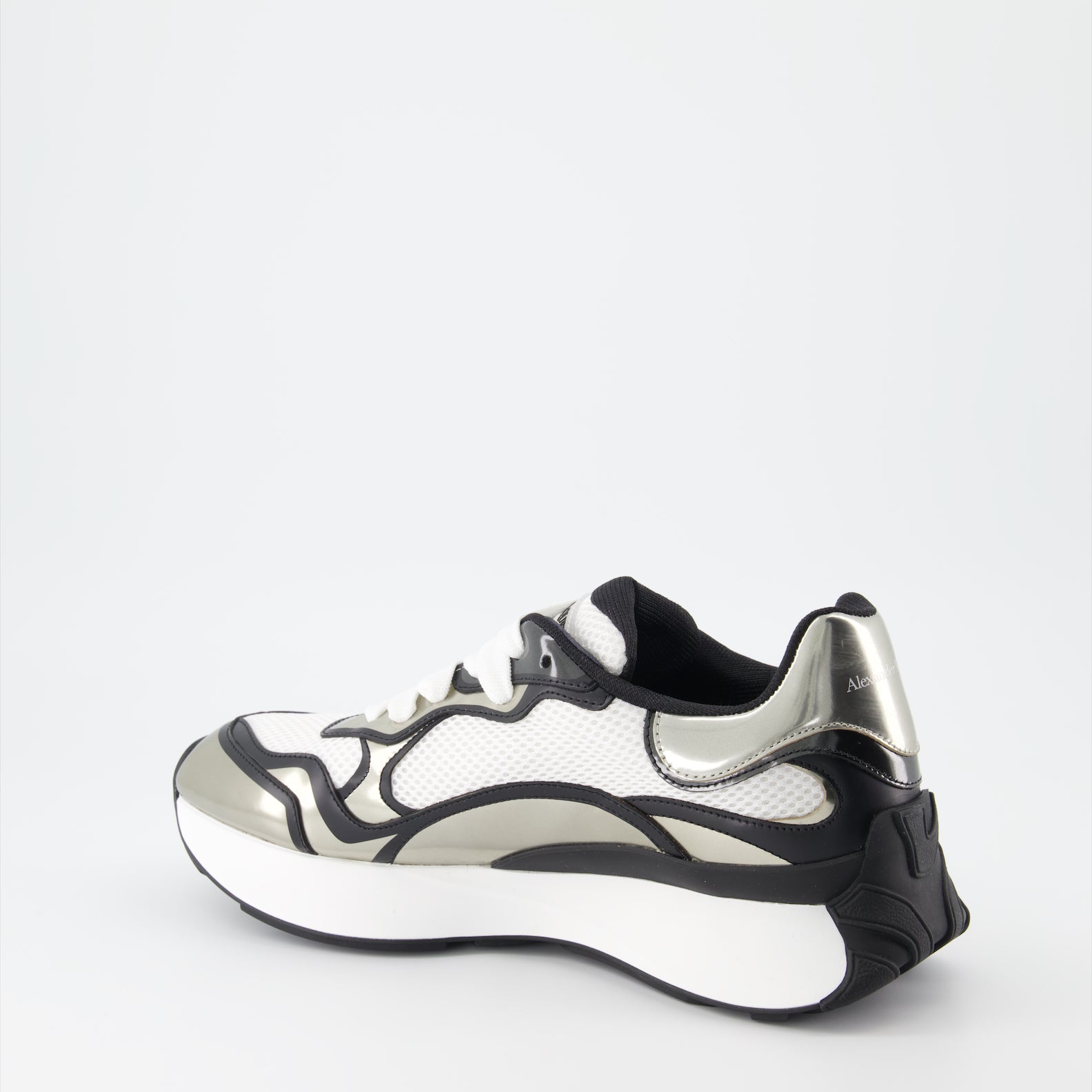 Sneaker Baskets Sprint Runner Alexander McQueen Plata Homme