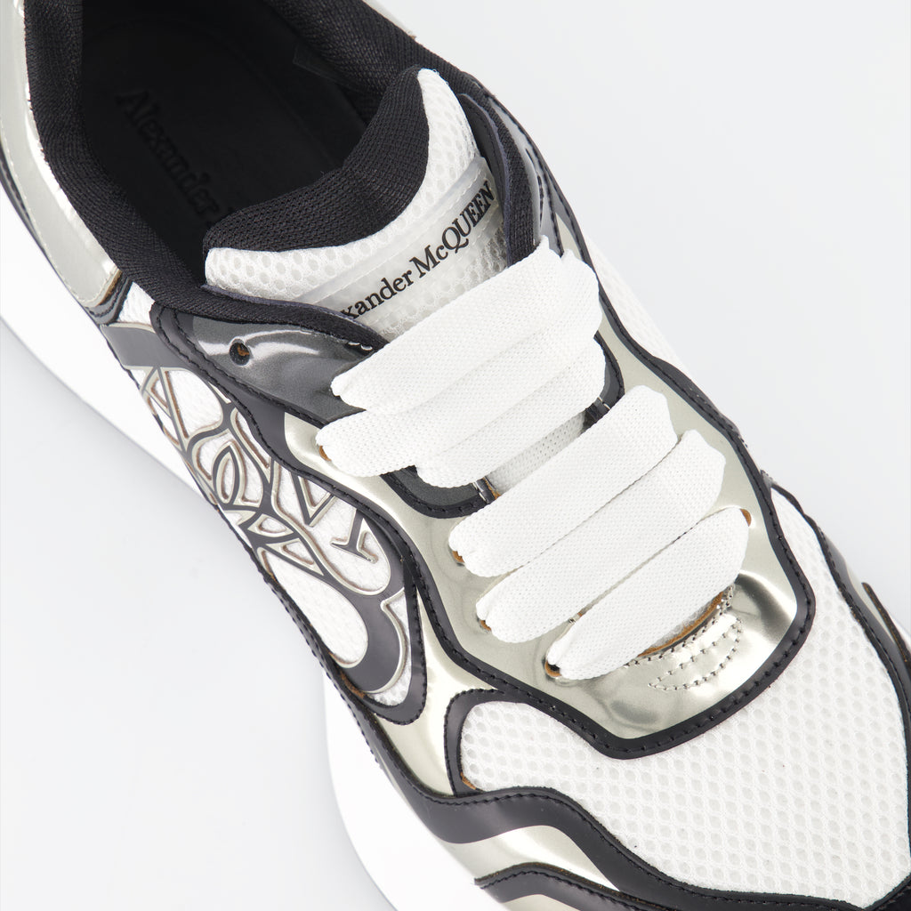 Sneaker Baskets Sprint Runner Alexander McQueen Plata Homme