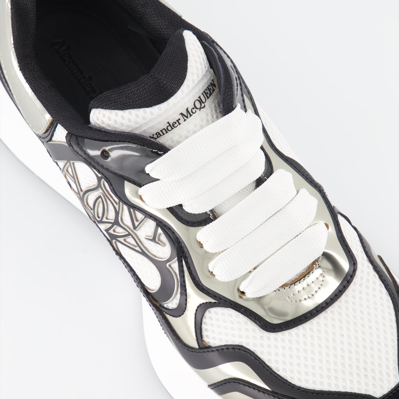 Sneaker Baskets Sprint Runner Alexander McQueen Plata Homme