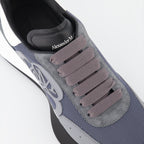 Sneakers Baskets Sprint Runner Alexander McQueen Blu Homme