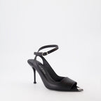 Scarpe aperte Sandales à talon Punk Alexander McQueen Nero Femme