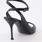 Scarpe aperte Sandales à talon Punk Alexander McQueen Nero Femme