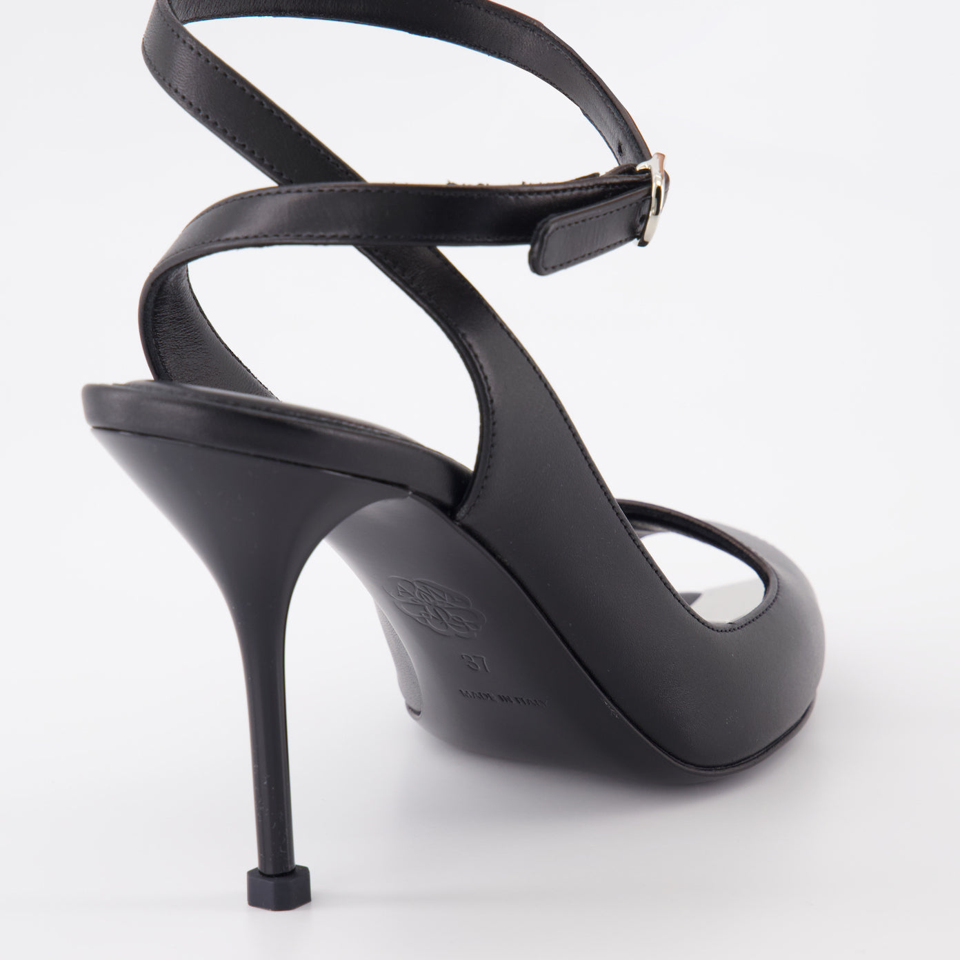 Sapatos abertos Sandales à talon Punk Alexander McQueen Preto Femme