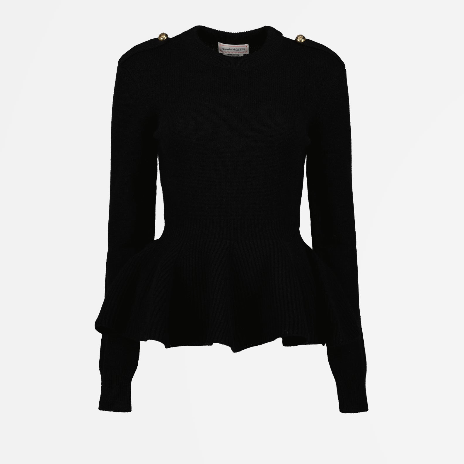 Strickwaren Pull à volants Alexander McQueen Schwarz Femme