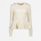 Strickwaren Pull à volants Alexander McQueen Beige Femme