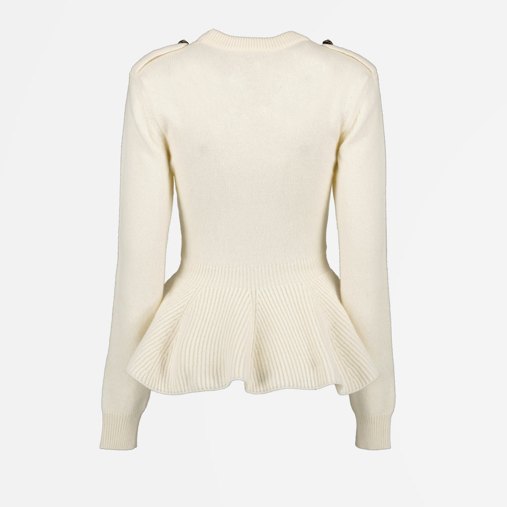 Strickwaren Pull à volants Alexander McQueen Beige Femme