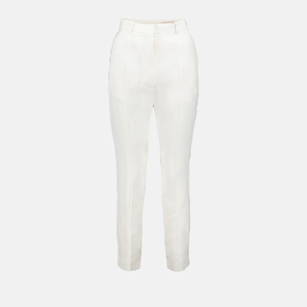 Pants Cigarette pants Alexander McQueen White Women