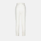 Pants Cigarette pants Alexander McQueen White Women