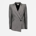 재킷 Blazer en laine Alexander McQueen 회색 Femme