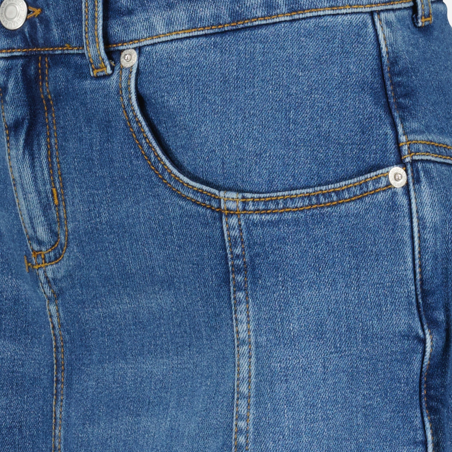 스커트 진 데님 스커트 Alexander McQueen 파란색 Femme