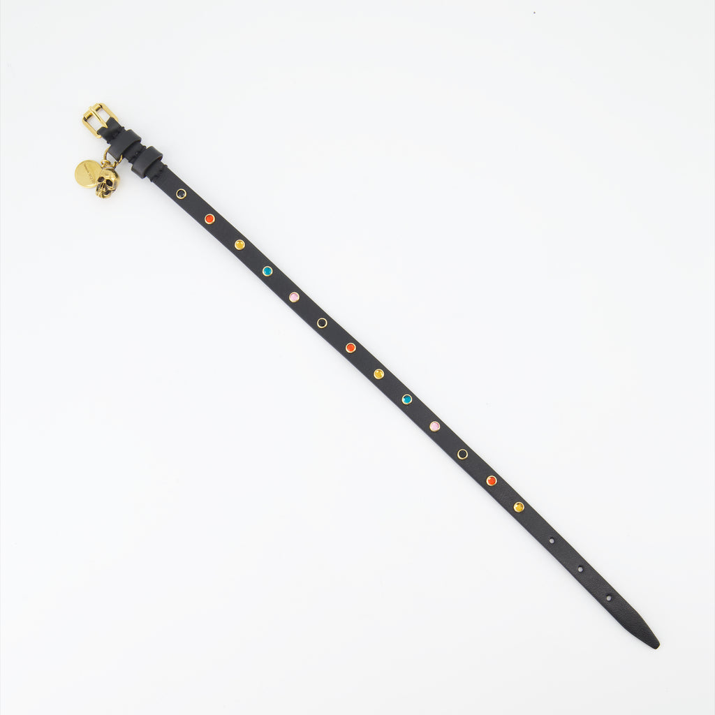 Joias Bracelet Skull Alexander McQueen Preto Femme