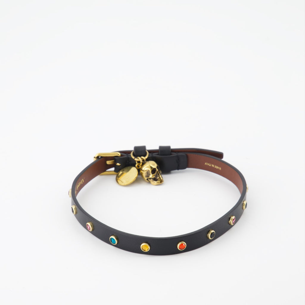 Joias Bracelet Skull Alexander McQueen Preto Femme