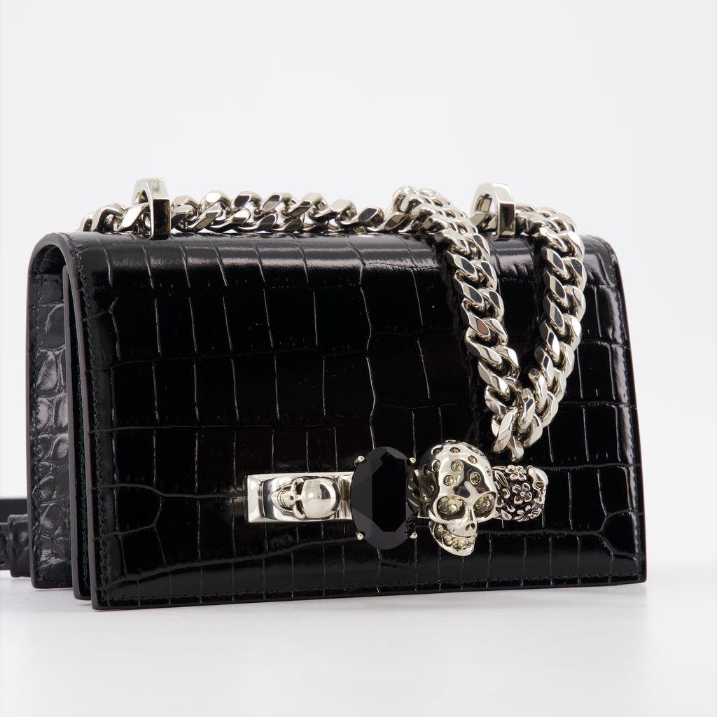 Sacs bandoulière Sac mini Jewelled Satchel Alexander McQueen Noir Femme