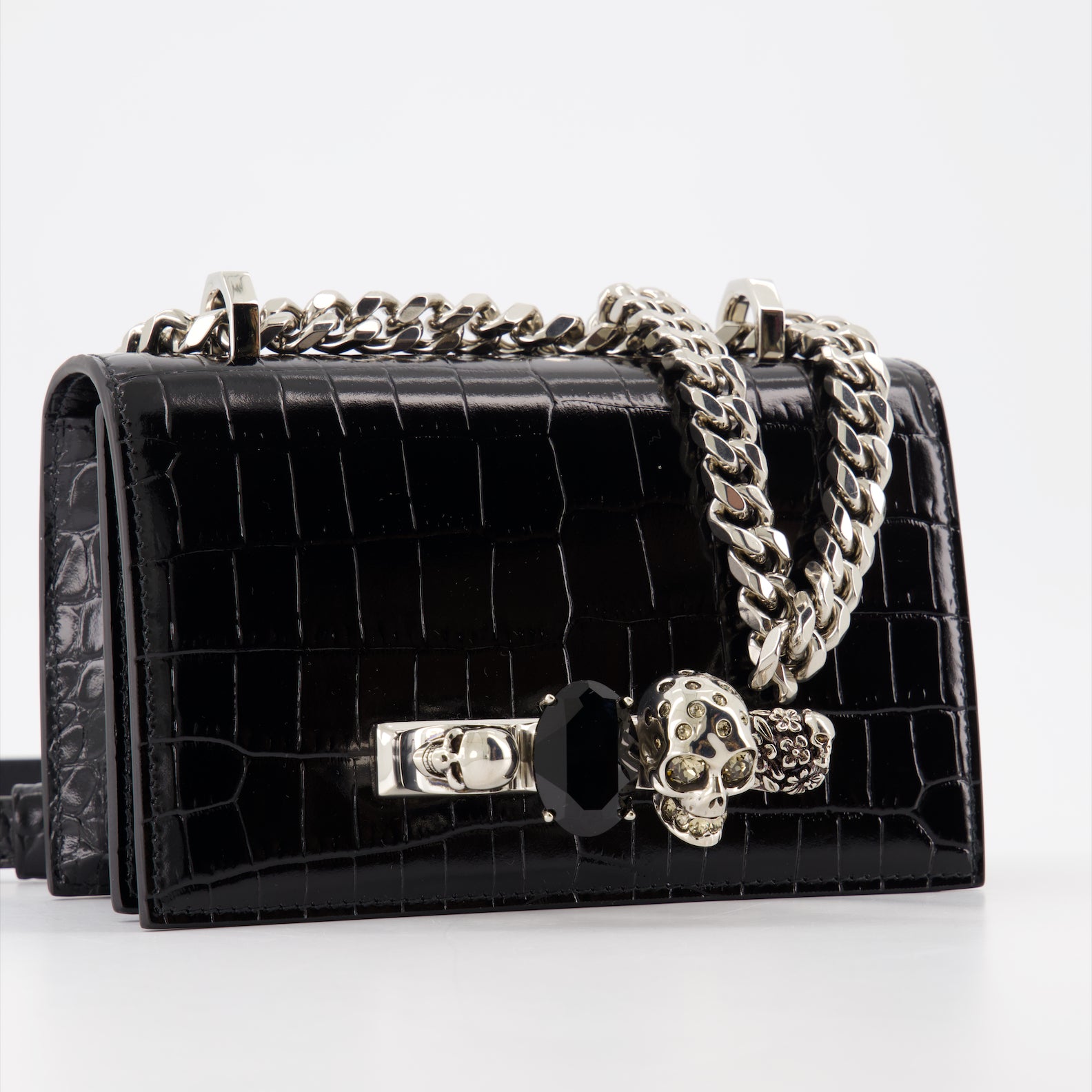 Sacs bandoulière Sac mini Jewelled Satchel Alexander McQueen Noir Femme