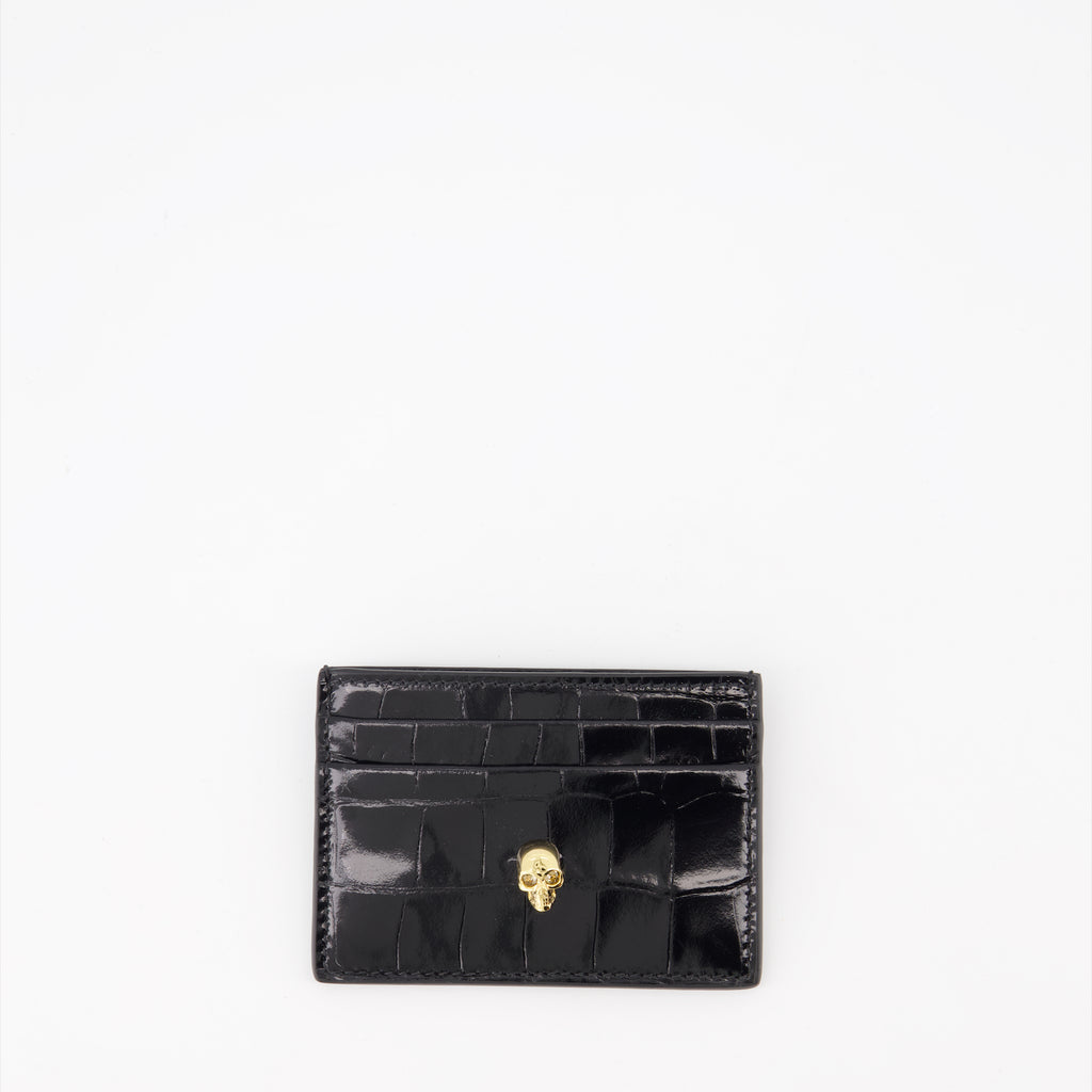 Petite maroquinerie Porte-carte Skull Alexander McQueen Noir Femme