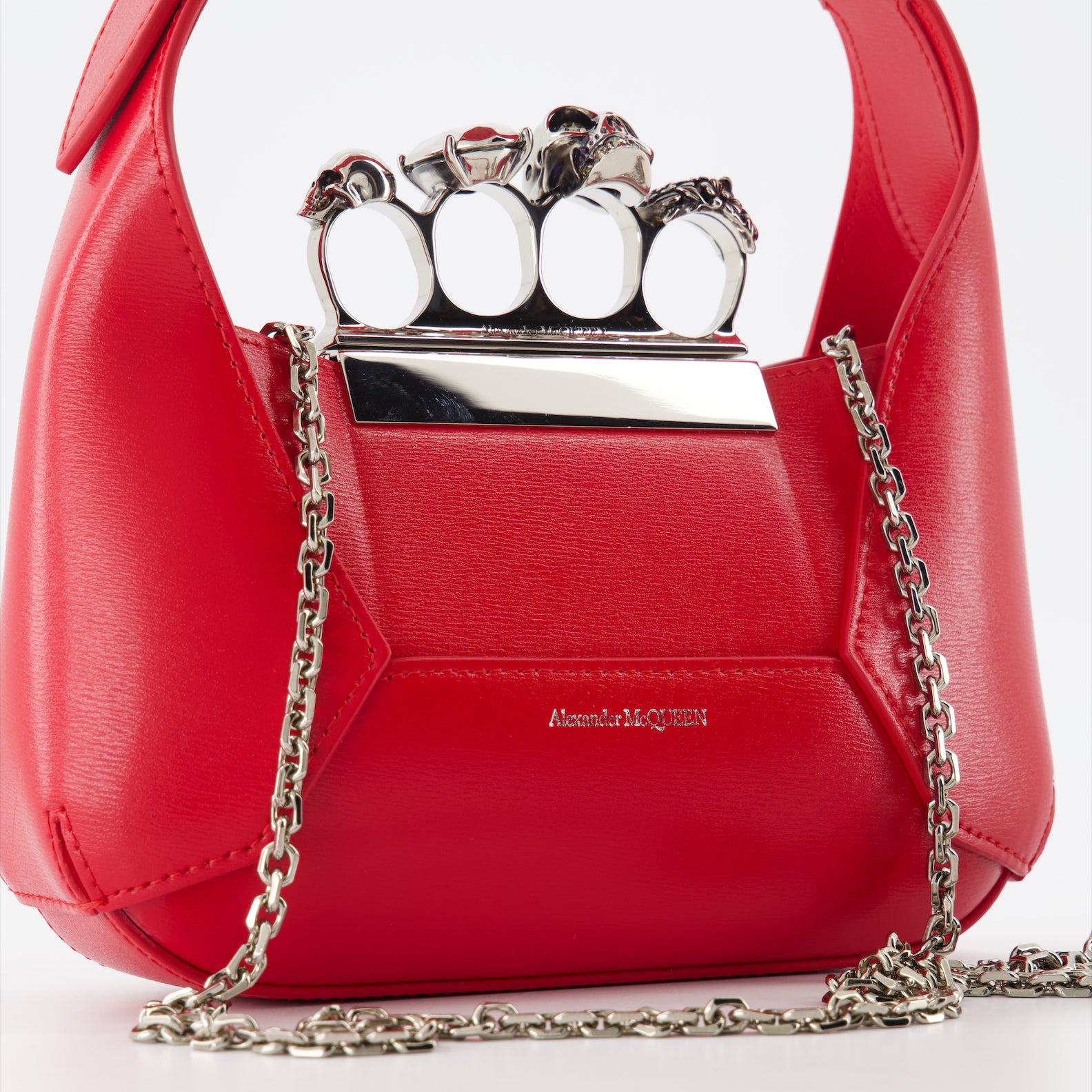 Handbags and shoulder bags Mini Jeweled hobo bag Alexander McQueen Red Women
