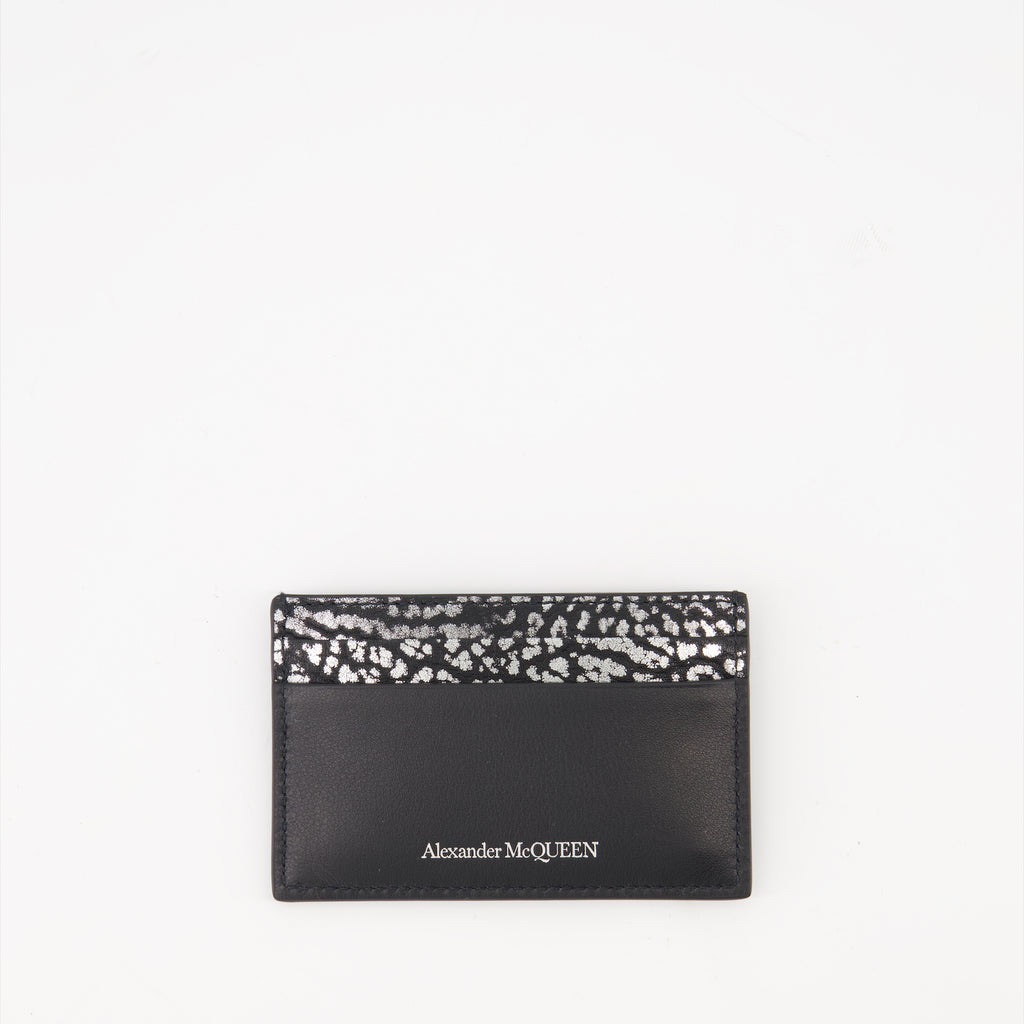 Petite maroquinerie Porte-cartes en cuir Alexander McQueen Noir Homme