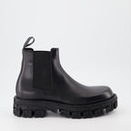 Boots and ankle boots Greca Chelsea Boots Versace Black Man