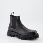 Boots and ankle boots Greca Chelsea Boots Versace Black Man