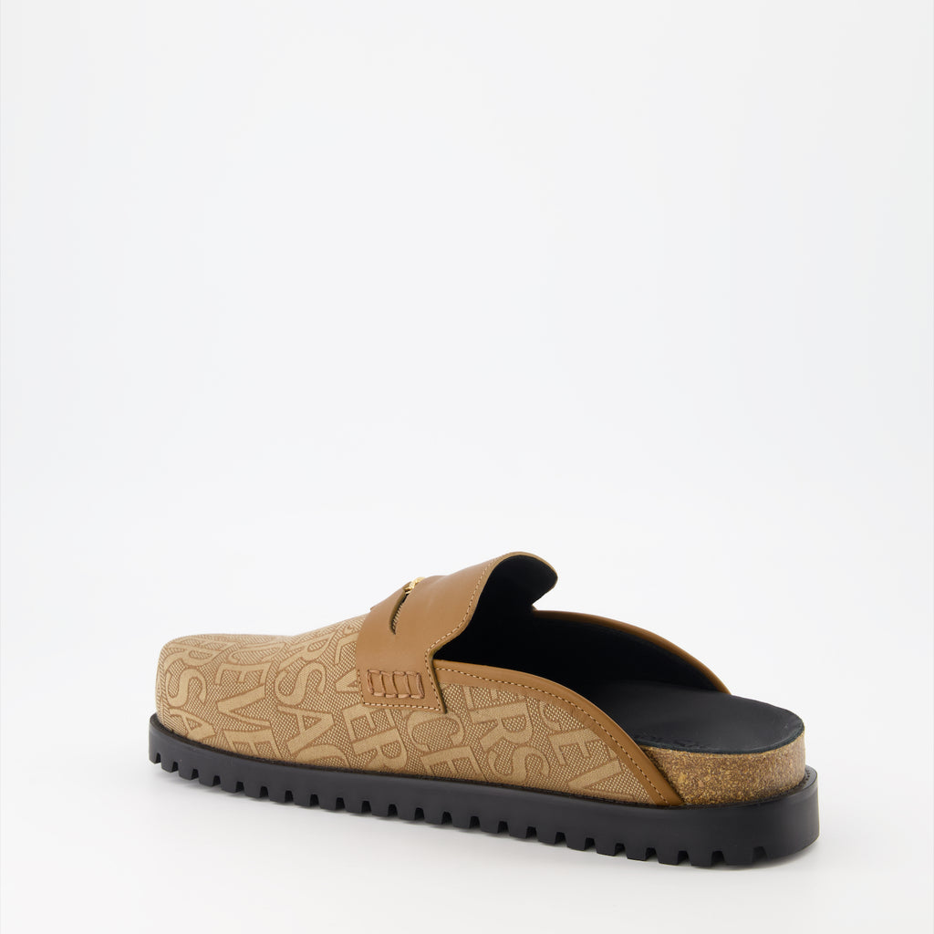 Chaussures ouvertes Mules Versace Allover Medusa Versace Marron Homme