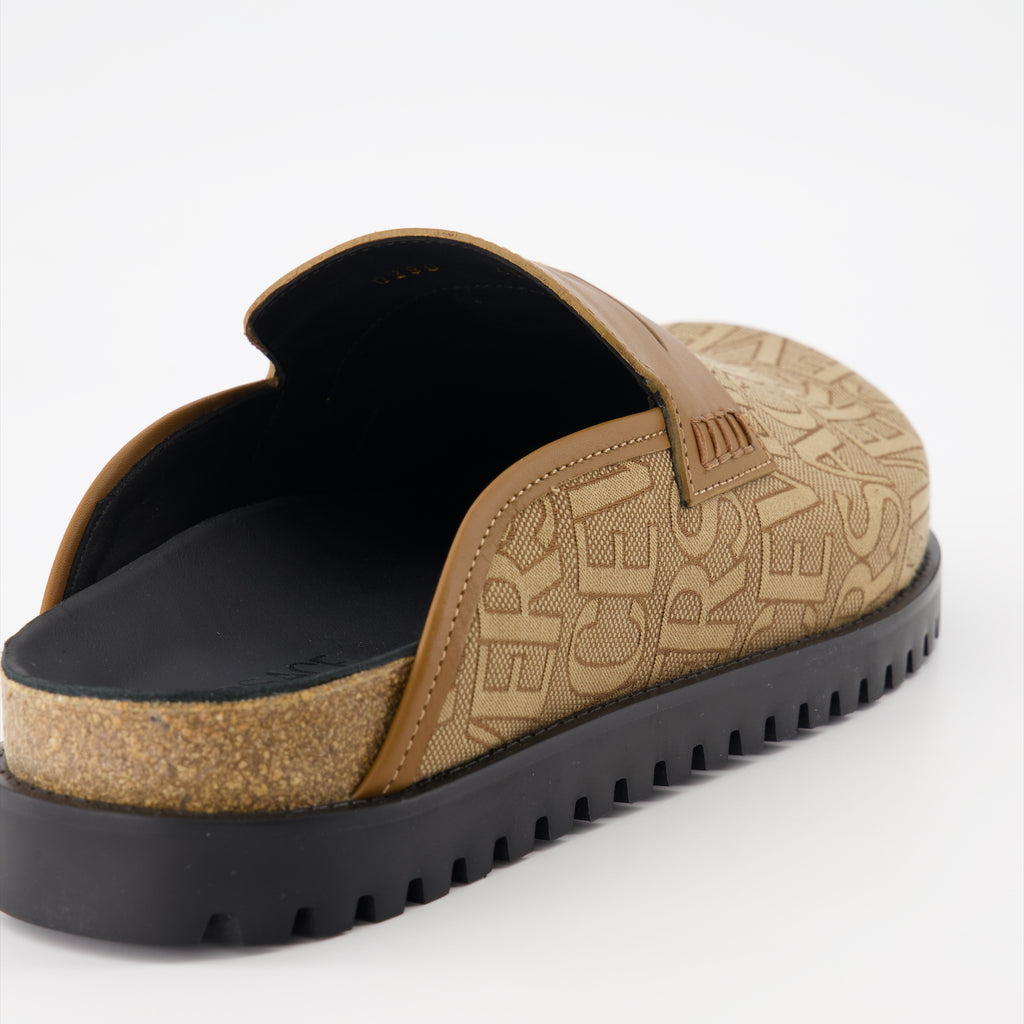 Chaussures ouvertes Mules Versace Allover Medusa Versace Marron Homme