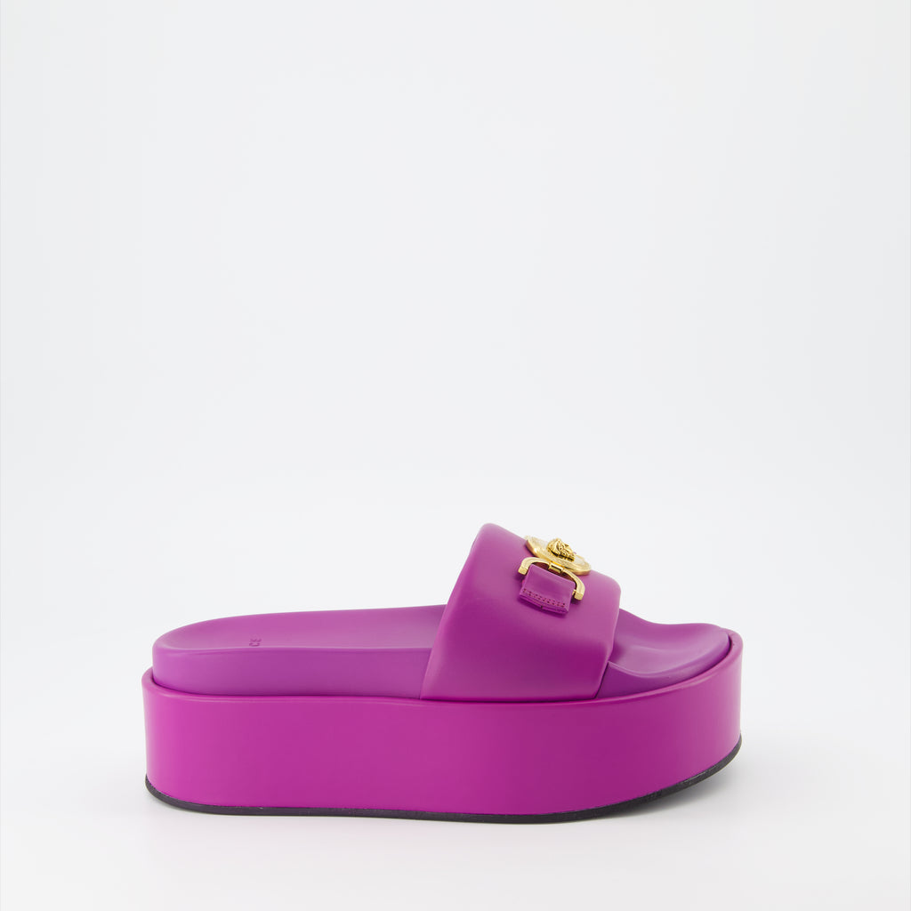 Sapatos abertos Sandales à plateforme Medusa Versace Roxo Femme