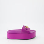 Sapatos abertos Sandales à plateforme Medusa Versace Roxo Femme