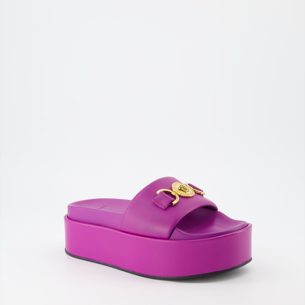 Sapatos abertos Sandales à plateforme Medusa Versace Roxo Femme