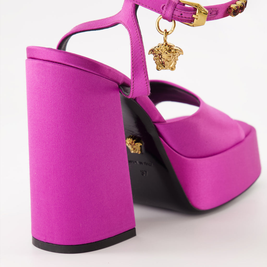 Chaussures ouvertes Sandales à plateforme Medusa Aevitas Versace Rose Femme