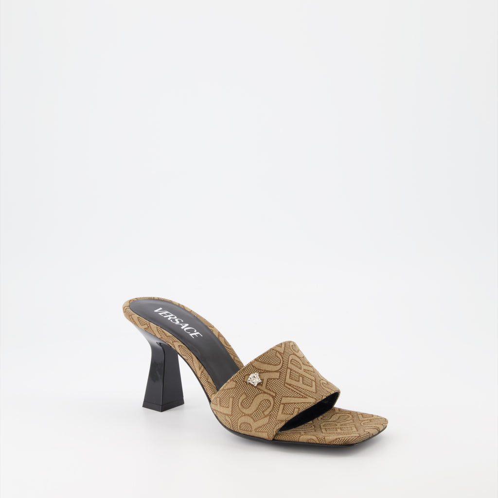 Offene schuhe Mules monogrammées Versace Beige Femme