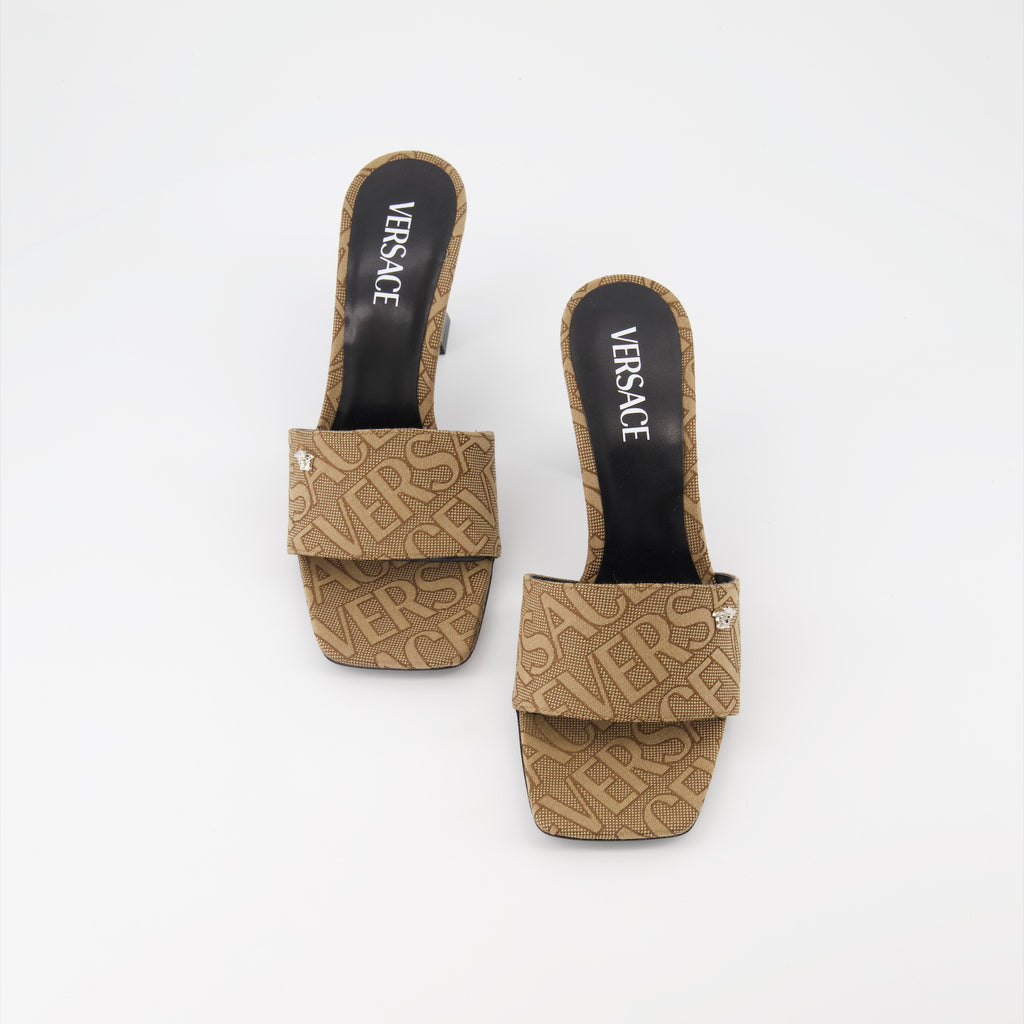 Offene schuhe Mules monogrammées Versace Beige Femme