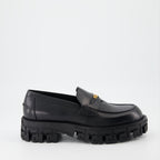 Loafers Greca Portico Loafers Versace Black Man