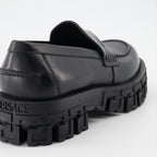 Loafers Greca Portico Loafers Versace Black Man