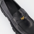 Loafers Greca Portico Loafers Versace Black Man