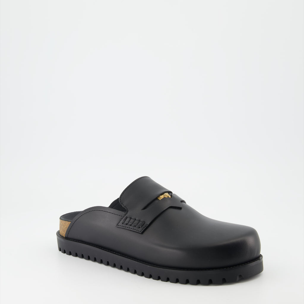 Open shoes Medusa Mules Versace Black Man