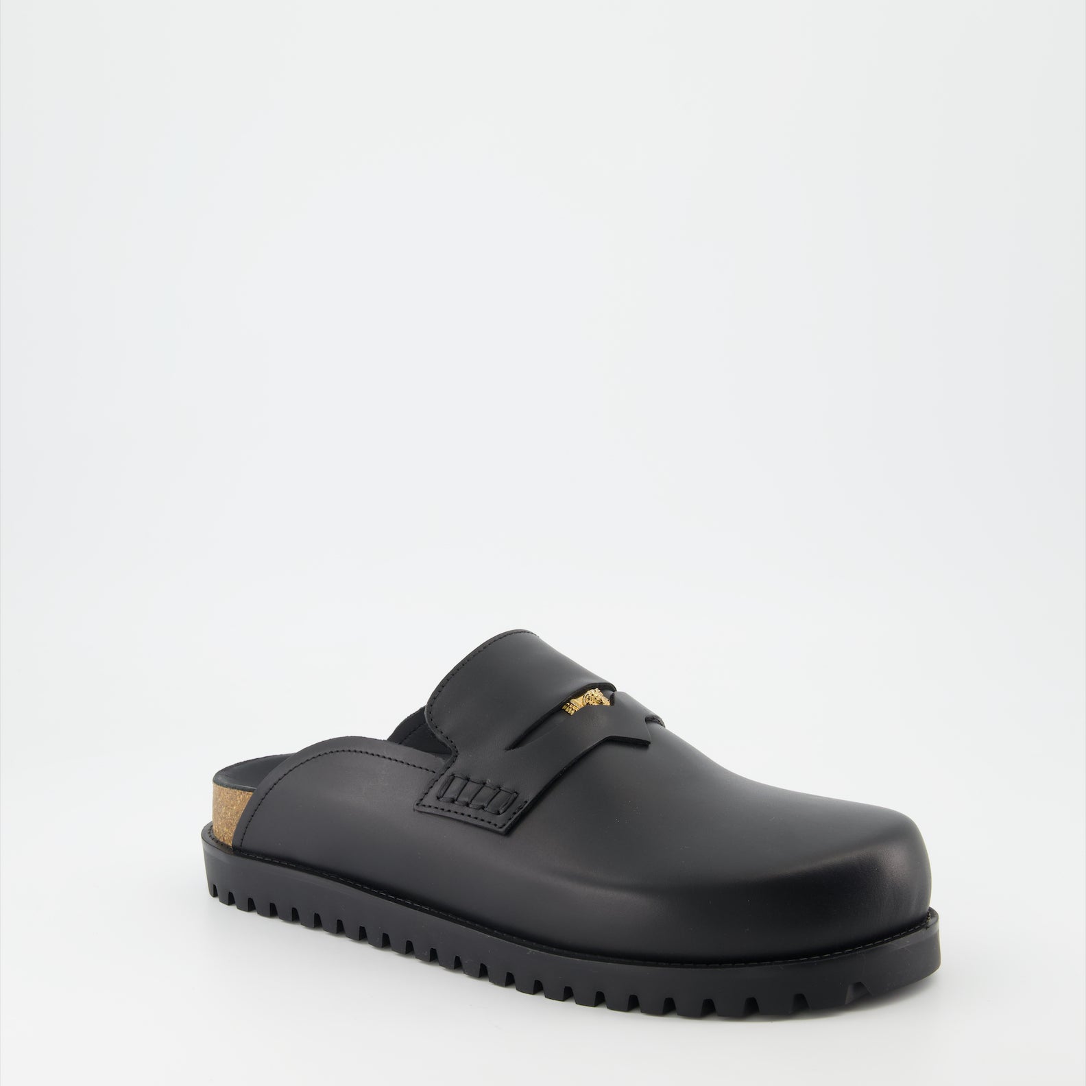 Open shoes Medusa Mules Versace Black Man