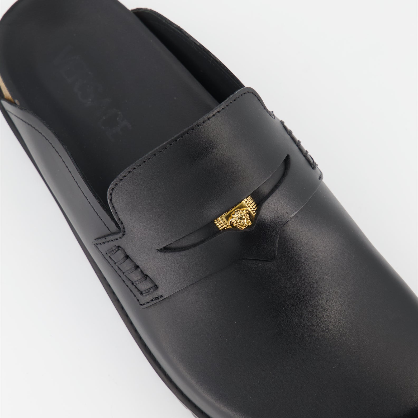 Open shoes Medusa Mules Versace Black Man