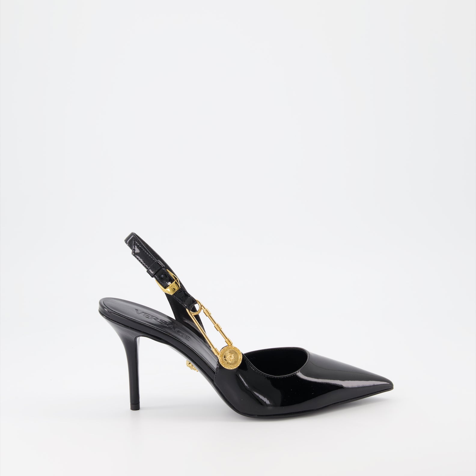 Pumps Escarpins Safety Pin Versace Schwarz Femme