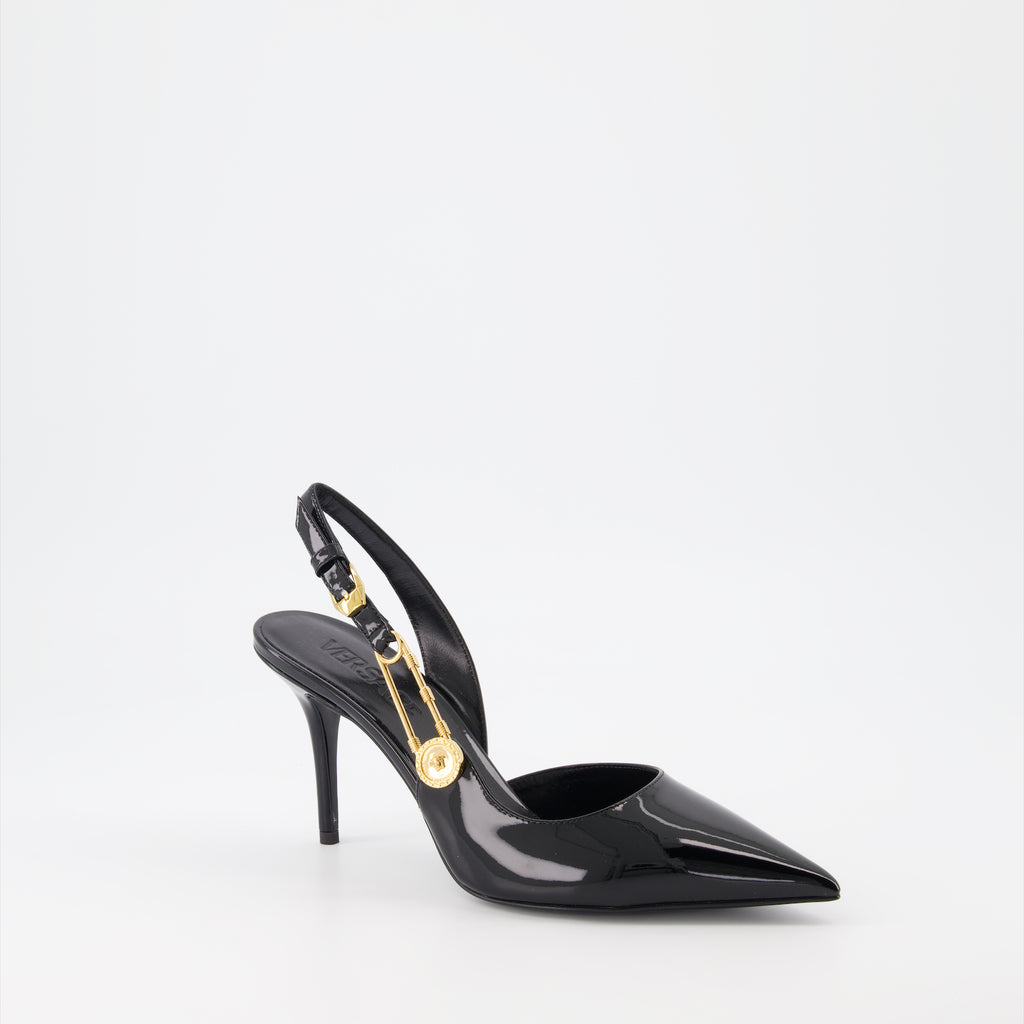 Pumps Escarpins Safety Pin Versace Schwarz Femme