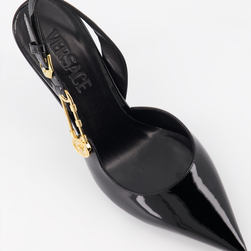 Pumps Escarpins Safety Pin Versace Schwarz Femme