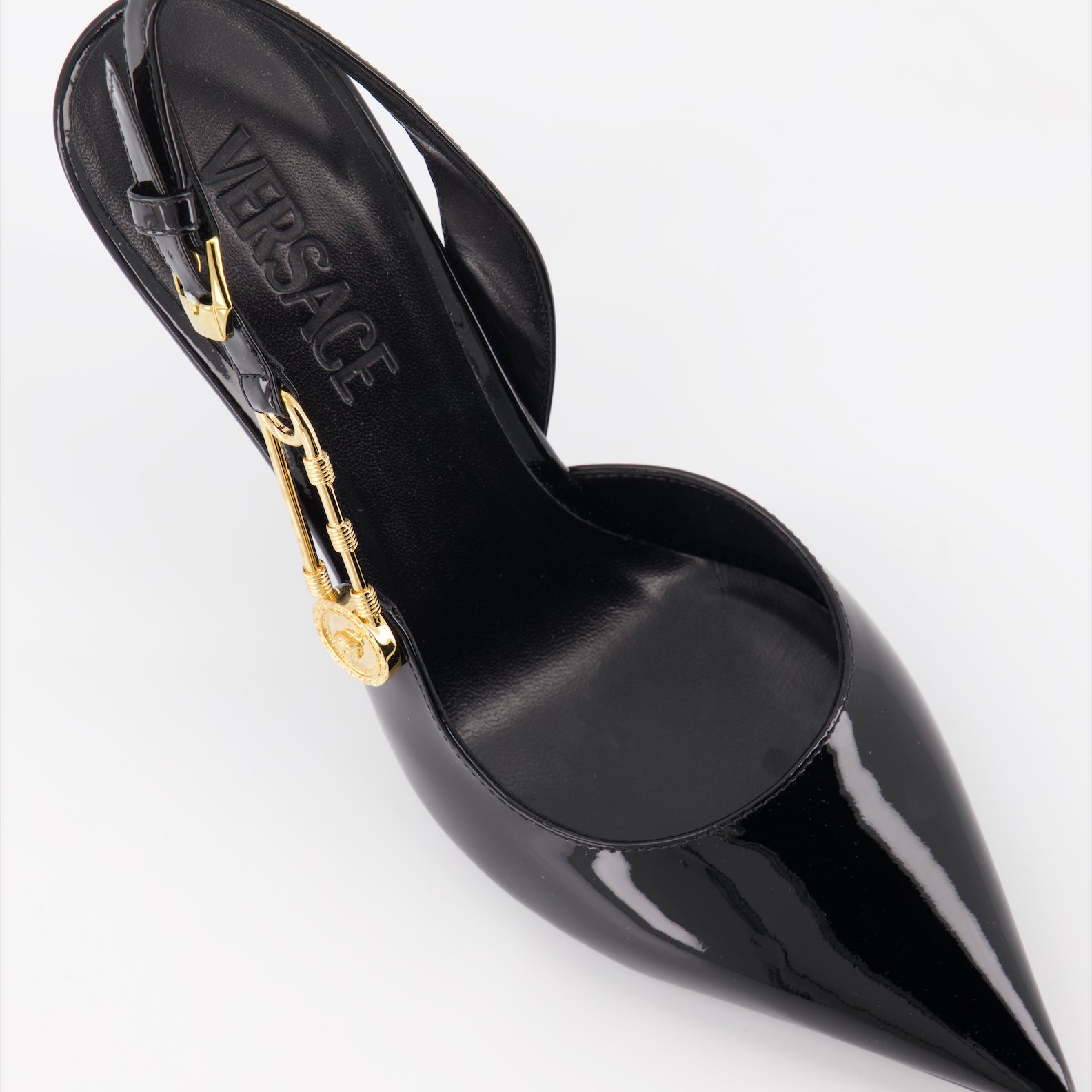 Pumps Escarpins Safety Pin Versace Schwarz Femme