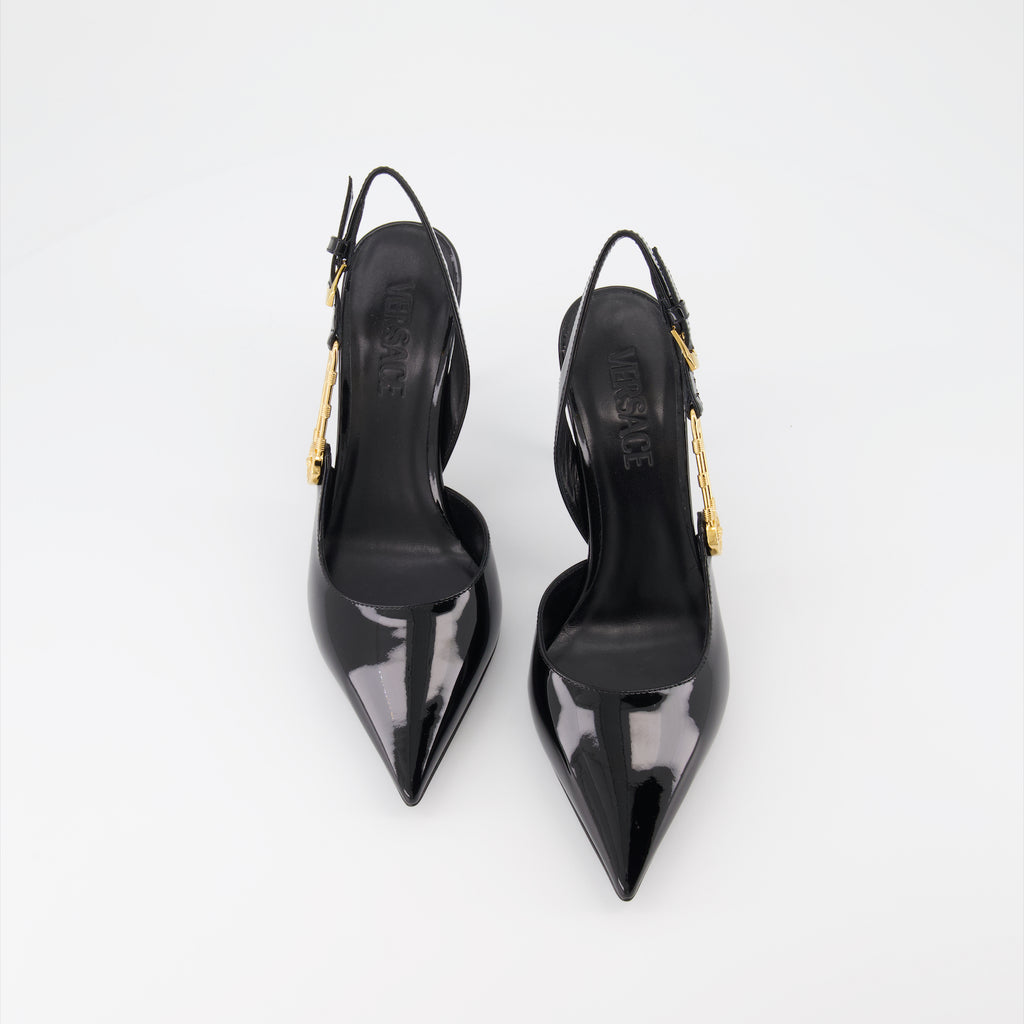 Pumps Escarpins Safety Pin Versace Schwarz Femme