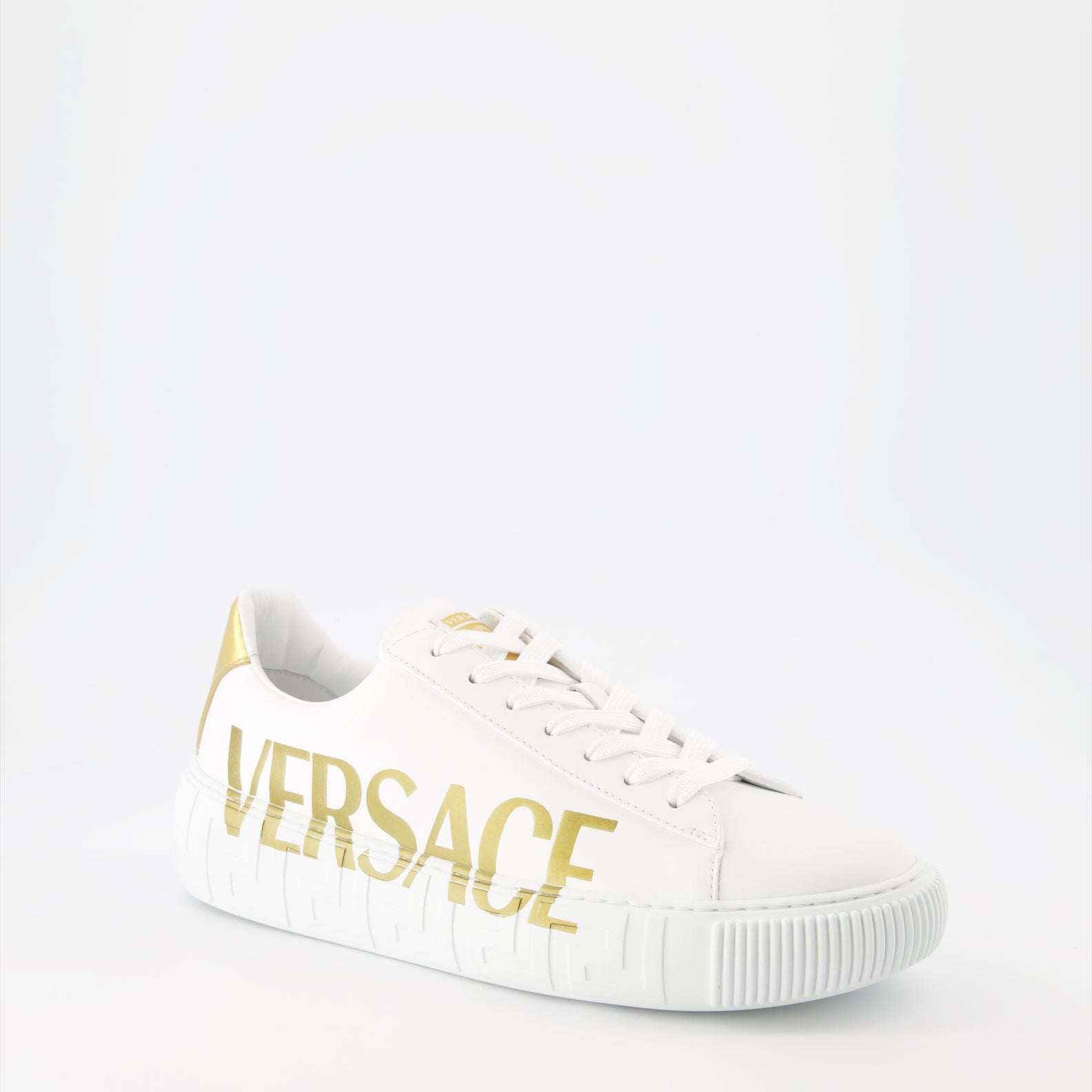 Baskets Baskets à logo Greca Versace Blanc Homme